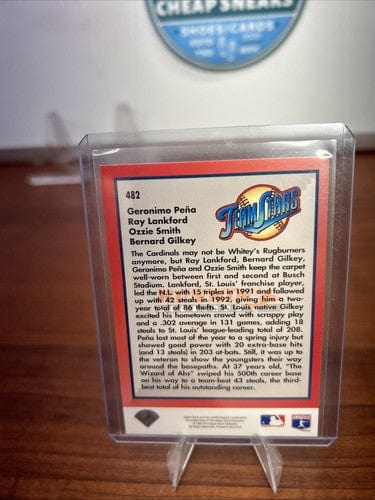 Cheap Sneaks Footwear/Sports Cards Baseball Card 1993 Upper Deck - #482 Ray Lankford, Bernard Gilkey, Ozzie Smith