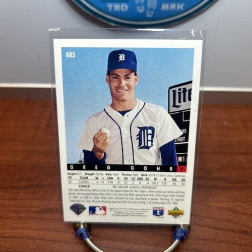 Cheap Sneaks Footwear/Sports Cards Baseball Card 1993 Upper Deck Greg Gohr RC #685 Detroit Tigers Baseball Card