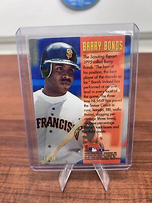 Cheap Sneaks Footwear/Sports Cards Baseball Card 1995 SkyBox E-Motion #1 Barry Bonds Masters