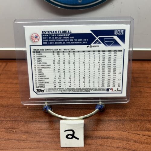 Cheap Sneaks Footwear/Sports Cards Baseball Card 20/25 Estevan Florial 2023 Topps Chrome Sapphire Orange Refrac. #USCS2