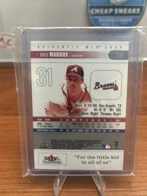 Cheap Sneaks Footwear/Sports Cards Baseball Card 2004 Fleer Authentix Atlanta Braves Baseball #38 Greg Maddux MINT