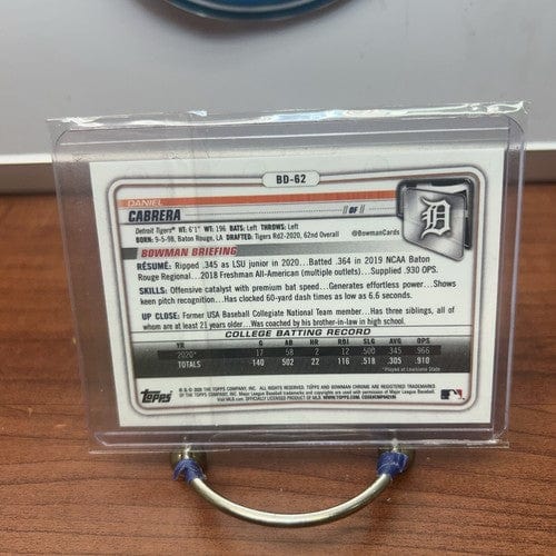 Cheap Sneaks Footwear/Sports Cards Baseball Card 2020 Bowman Draft Chrome 1st Bowman Daniel Cabrera BD-62 Detroit Tiger