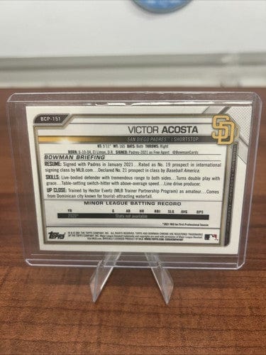 Cheap Sneaks Footwear/Sports Cards Baseball Card 2021 Bowman Chrome - Prospect Autographs #CPA-VA Victor Acosta (AU, RC