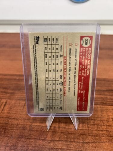 Cheap Sneaks Footwear/Sports Cards Baseball Card 2021 TOPPS CHROME PLATINUM ANNIVERSARY DEION SANDERS BASE CARD #320 NM