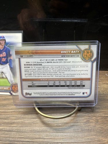 Cheap Sneaks Footwear/Sports Cards Baseball Card 2022 Bowman 1st Edition #BPPF-5 Brett Baty New York Mets + 2022 Bowma
