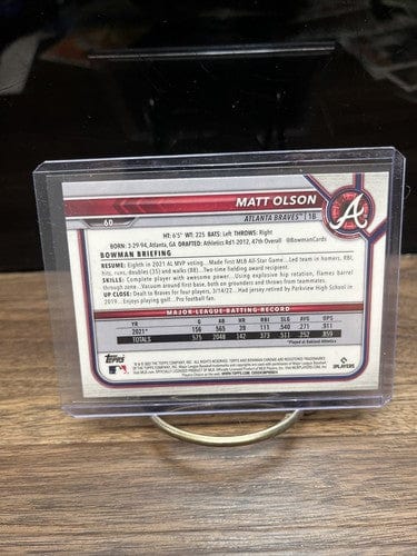 Cheap Sneaks Footwear/Sports Cards Baseball Card 2022 Bowman Chrome #60- MATT OLSON