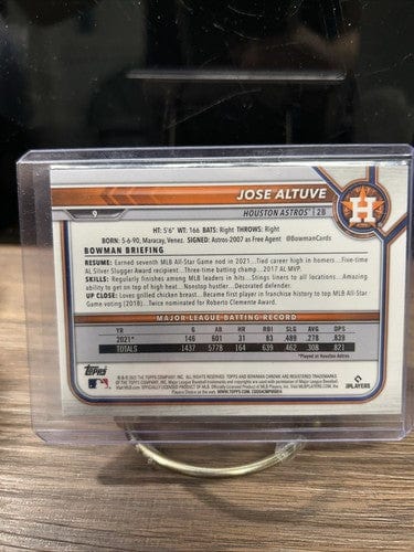 Cheap Sneaks Footwear/Sports Cards Baseball Card 2022 Bowman Chrome Jose Altuve Card #9 Houston Astros