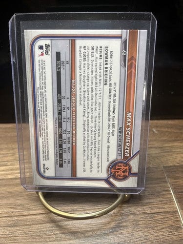 Cheap Sneaks Footwear/Sports Cards Baseball Card 2022 Bowman Chrome Max Scherzer New York Mets #62