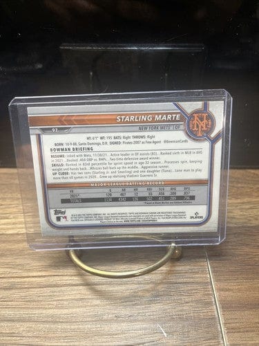 Cheap Sneaks Footwear/Sports Cards Baseball Card 2022 Bowman Chrome Starling Marte New York Mets #97