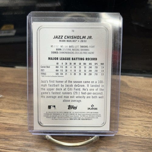 Cheap Sneaks Footwear/Sports Cards Baseball Card 2022 Bowman Platinum #73 Jazz Chisholm Jr. Miami Marlins