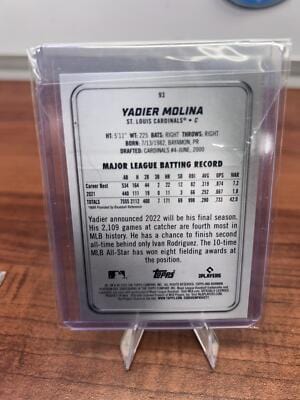 Cheap Sneaks Footwear/Sports Cards Baseball Card 2022 Bowman Platinum #93 Yadier Molina