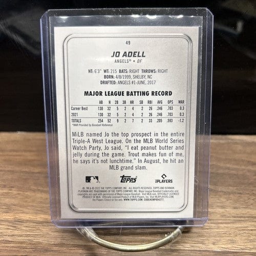 Cheap Sneaks Footwear/Sports Cards Baseball Card 2022 Bowman Platinum Jo Adell Los Angeles Angels #49