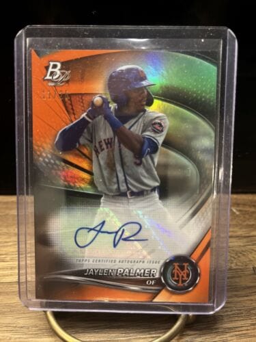 Cheap Sneaks Footwear/Sports Cards Baseball Card 2022 Bowman Platinum Orange 11/25 Autograph Jaylen Palmer New York Met