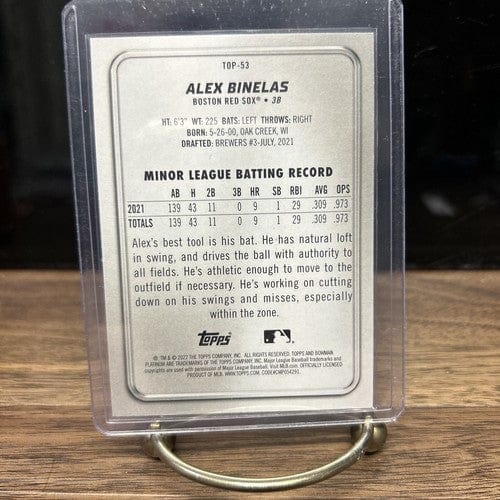 Cheap Sneaks Footwear/Sports Cards Baseball Card 2022 Bowman Platinum Top Prospects Pink Refractor Alex Binelas /199