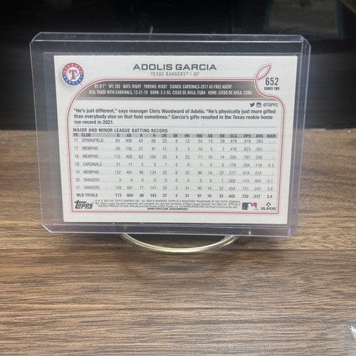 Cheap Sneaks Footwear/Sports Cards Baseball Card 2022 Series 2 Base #652 Adolis Garcia Texas Rangers