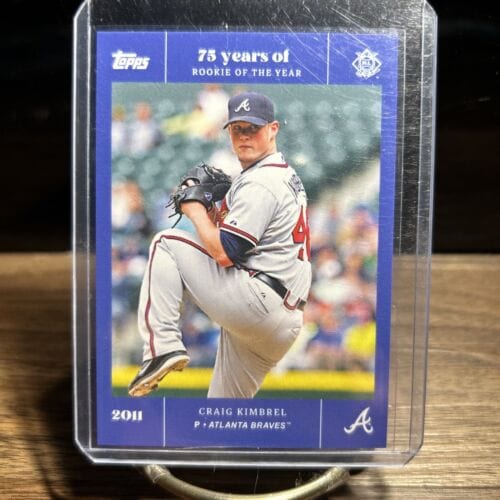 Cheap Sneaks Footwear/Sports Cards Baseball Card 2022 Topps 75th Anniv Of The ROY Craig Kimbrel Braves #14 Blue Sapphir
