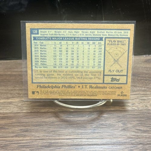 Cheap Sneaks Footwear/Sports Cards Baseball Card 2022 Topps Archives Baseball. J. T. REALMUTO. #139. Philadelphia Phill