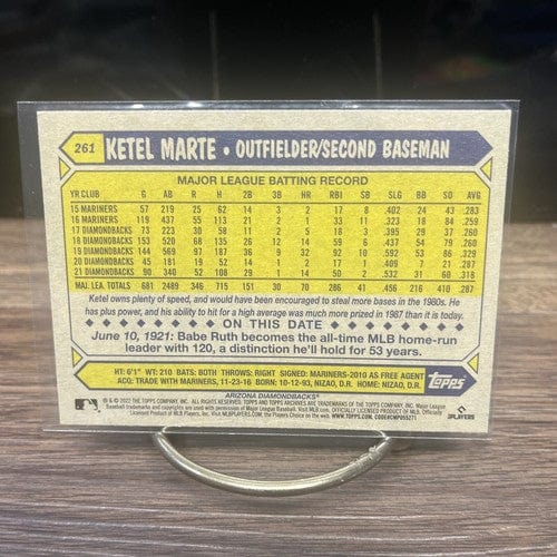 Cheap Sneaks Footwear/Sports Cards Baseball Card 2022 TOPPS ARCHIVES KETEL MARTE CARD #261 ARIZONA DIAMONDBACKS