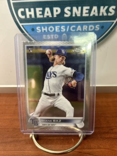Cheap Sneaks Footwear/Sports Cards Baseball Card 2022 Topps Chrome #201 Shane Baz RC Rookie Tampa Bay Rays