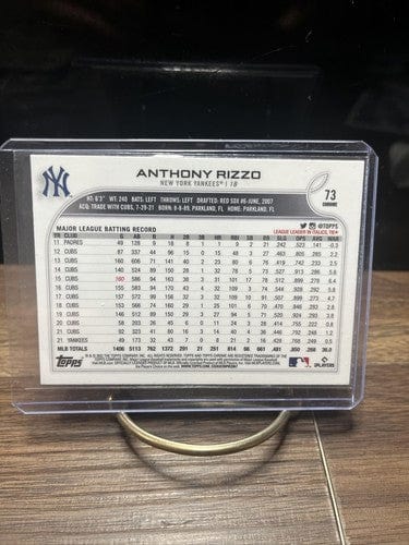 Cheap Sneaks Footwear/Sports Cards Baseball Card 2022 Topps Chrome #73 Anthony Rizzo - New York Yankees