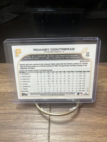 Cheap Sneaks Footwear/Sports Cards Baseball Card 2022 Topps Chrome Base #53 Roansy Contreras - Pittsburgh Pirates