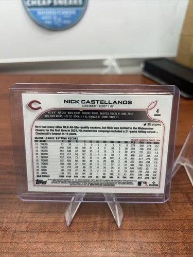 Cheap Sneaks Footwear/Sports Cards Baseball Card 2022 Topps Chrome Nick Castellanos Cincinnati Reds X-Fractor #4 + Bonu