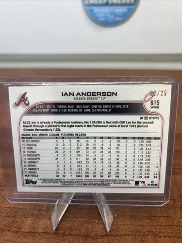 Cheap Sneaks Footwear/Sports Cards Baseball Card 2022 Topps Chrome Sapphire Ian Anderson Orange 2/25 Atlanta Braves #61