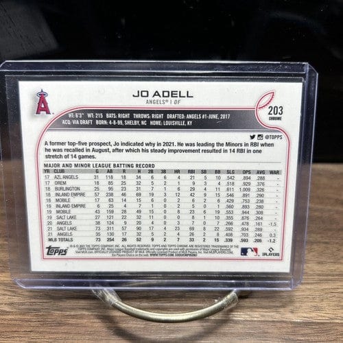 Cheap Sneaks Footwear/Sports Cards Baseball Card 2022 Topps Chrome Sonic Baseball #203 Jo Adell (Los Angeles Angels)