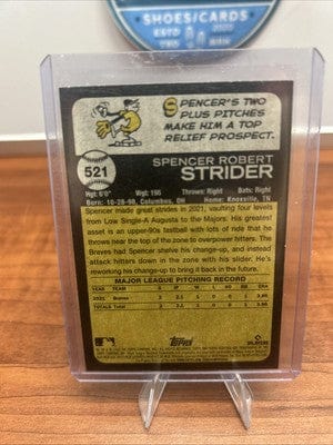 Cheap Sneaks Footwear/Sports Cards Baseball Card 2022 Topps Heritage High Number - Spencer Strider #521 (RC)