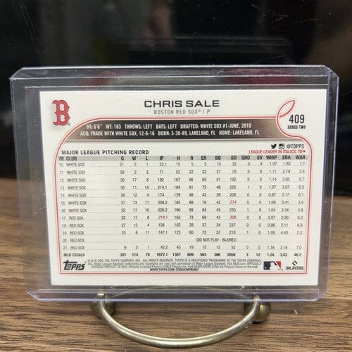 Cheap Sneaks Footwear/Sports Cards Baseball Card 2022 Topps Series 2 #409 Chris Sale Boston Red Sox