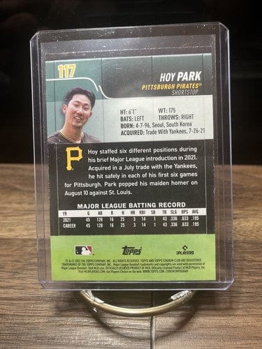 Cheap Sneaks Footwear/Sports Cards Baseball Card 2022 Topps Stadium Club Hoy Park Rookie RC #117 Pittsburgh Pirates SP