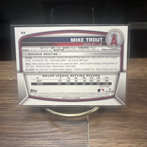 Cheap Sneaks Footwear/Sports Cards Baseball Card 2023 Bowman Base #89 Mike Trout - Angels