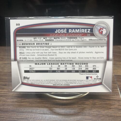 Cheap Sneaks Footwear/Sports Cards Baseball Card 2023 Bowman Base Jose Ramirez Cleveland Guardians #99