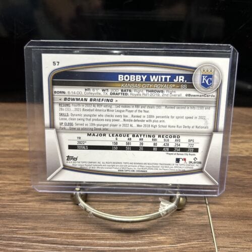 Cheap Sneaks Footwear/Sports Cards Baseball Card 2023 Bowman Bobby Witt Jr. Kansas City Royals Base Set Card # 57