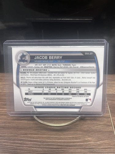 Cheap Sneaks Footwear/Sports Cards Baseball Card 2023 Bowman Chrome Blue Mojo Refractor Jacob Berry Auto #’d 025/150