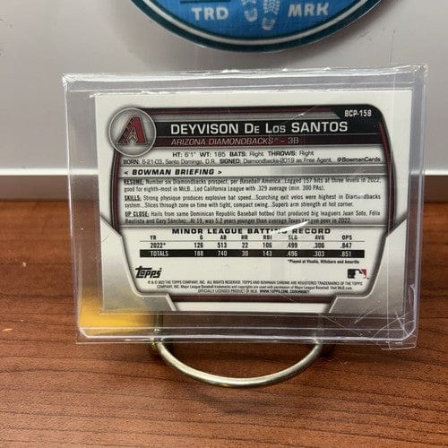 Cheap Sneaks Footwear/Sports Cards Baseball Card 2023 Bowman Chrome Deyvison De Los Santos #BCP-158 Arizona Diamonbacks
