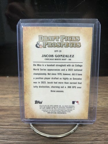 Cheap Sneaks Footwear/Sports Cards Baseball Card 2023 Bowman Chrome Draft Picks & Prospects Jacob Gonzalez Refractor #D