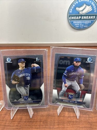 Cheap Sneaks Footwear/Sports Cards Baseball Card 2023 Bowman Chrome Kansas City Royals Bobby Witt Jr.,Hunter Owen, Drew