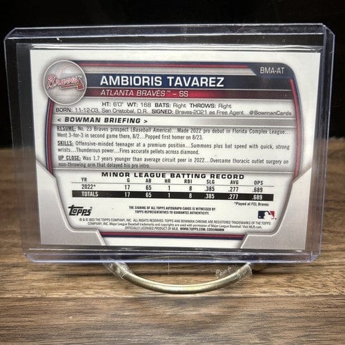 Cheap Sneaks Footwear/Sports Cards Baseball Card 2023 Bowman - Chrome Prospect Mega Box Autographs #BMA-AT Ambioris Tav