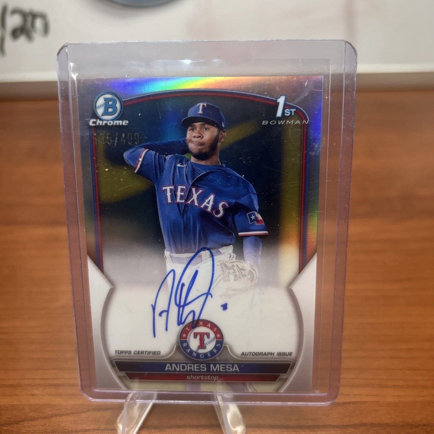 Cheap Sneaks Footwear/Sports Cards Baseball Card 2023 Bowman Chrome Prospects Autographs Refractor /499 #CPA-AM Andres