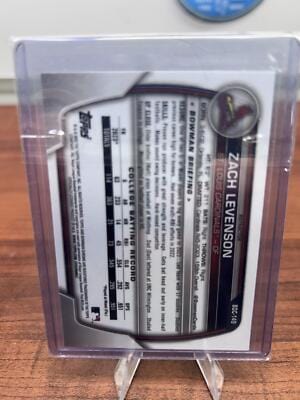 Cheap Sneaks Footwear/Sports Cards Baseball Card 2023 Bowman Draft #BDC-149 Zach Levenson Chrome Refractor