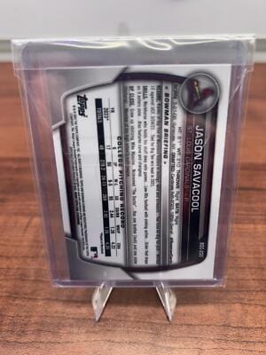 Cheap Sneaks Footwear/Sports Cards Baseball Card 2023 Bowman Draft #BDC-200 Jason Savacool Chrome Refractor