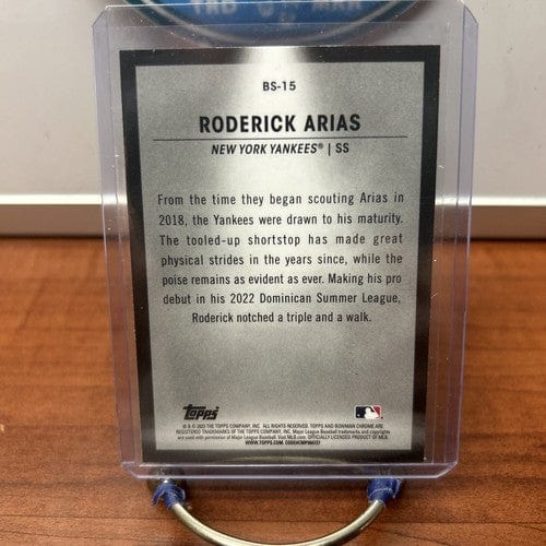 Cheap Sneaks Footwear/Sports Cards Baseball Card 2023 Bowman Draft Chrome Roderick Arias Bowman Spotlight BS-15 NY Yank