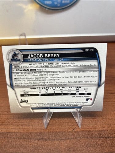 Cheap Sneaks Footwear/Sports Cards Baseball Card 2023 Bowman Jacob Berry 1st Bowman #BP-108