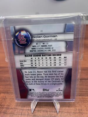 Cheap Sneaks Footwear/Sports Cards Baseball Card 2023 Bowman Platinum #77 Nolan Gorman Ice Foil