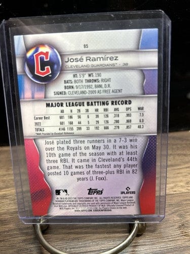 Cheap Sneaks Footwear/Sports Cards Baseball Card 2023 BOWMAN PLATINUM Jose Ramirez #95 Baseball GUARDIANS