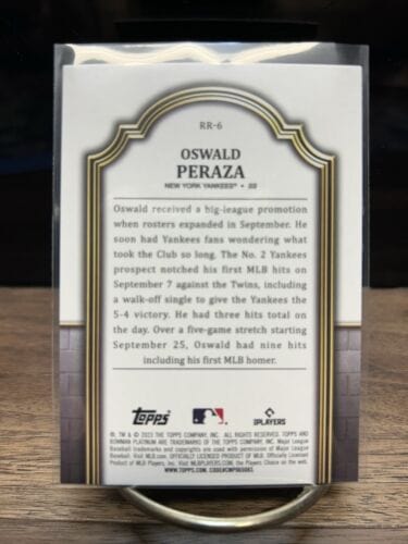 Cheap Sneaks Footwear/Sports Cards Baseball Card 2023 Bowman Platinum Renowned Rookies RR-6 Oswald Peraza Yankees