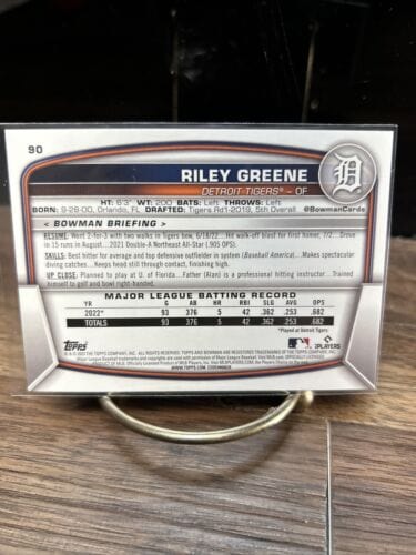 Cheap Sneaks Footwear/Sports Cards Baseball Card 2023 Bowman Riley Greene #90 RC Detroit Tigers Baseball Card