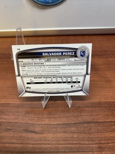 Cheap Sneaks Footwear/Sports Cards Baseball Card 2023 Bowman Salvador Perez #16 Kansas City Royals