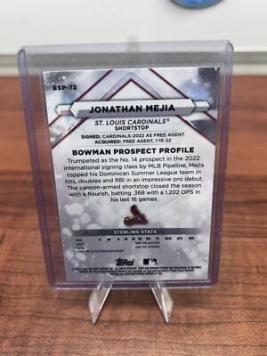 Cheap Sneaks Footwear/Sports Cards Baseball Card 2023 Bowman Sterling #BSP-72 Jonathan Mejia